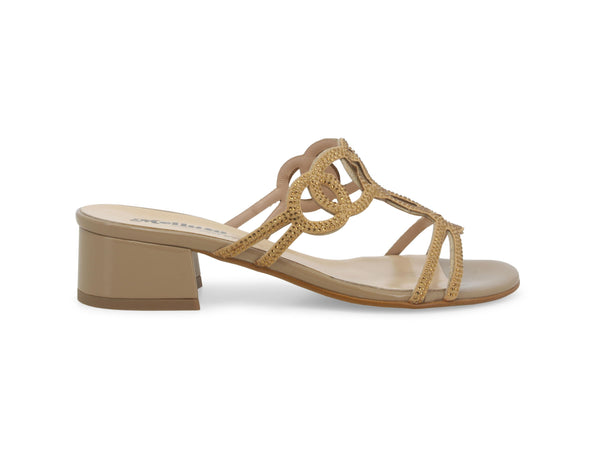 Melluso Ciabatte Eleganti Estive con Tomaia Microstrass Oro K35183W-239661